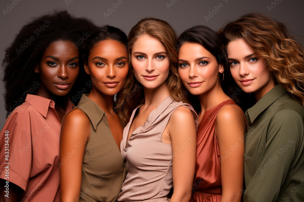 beautiful multiethnic female models in studio beautiful multiethnic female models in studio