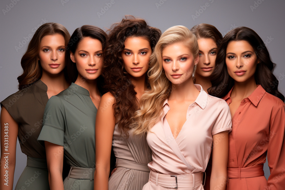 beautiful multiethnic female models in studio beautiful multiethnic female models in studio