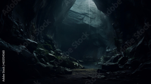 Obraz na płótnie dark cave 16:9