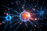 Brain neuron connection, brain cells connectivity 