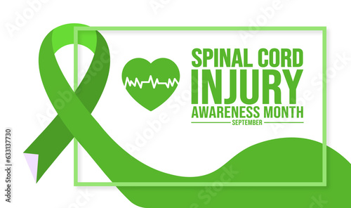 September is Spinal Cord Injury Awareness Month background template. Holiday concept. background, banner, placard, card, and poster design template with text inscription and standard color. vector 