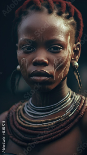 Intense Portrait of an African Hunter Clan