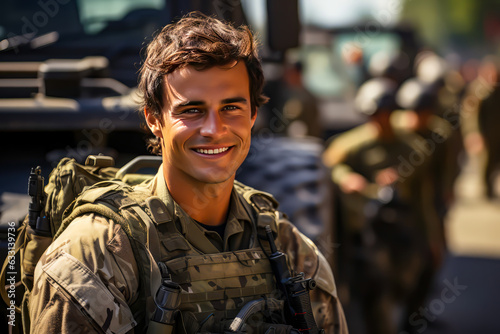 building employee smiling looking at camera, portrait, earthworks, jobs,