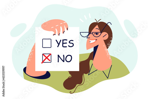 Bulletin woman answered no to question as sign of negative attitude towards initiative