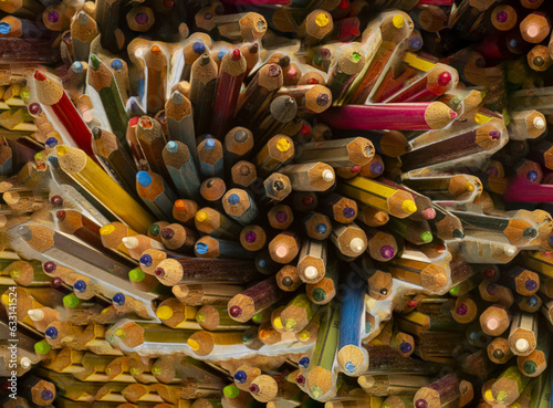 
bunch of used and crumpled crayons