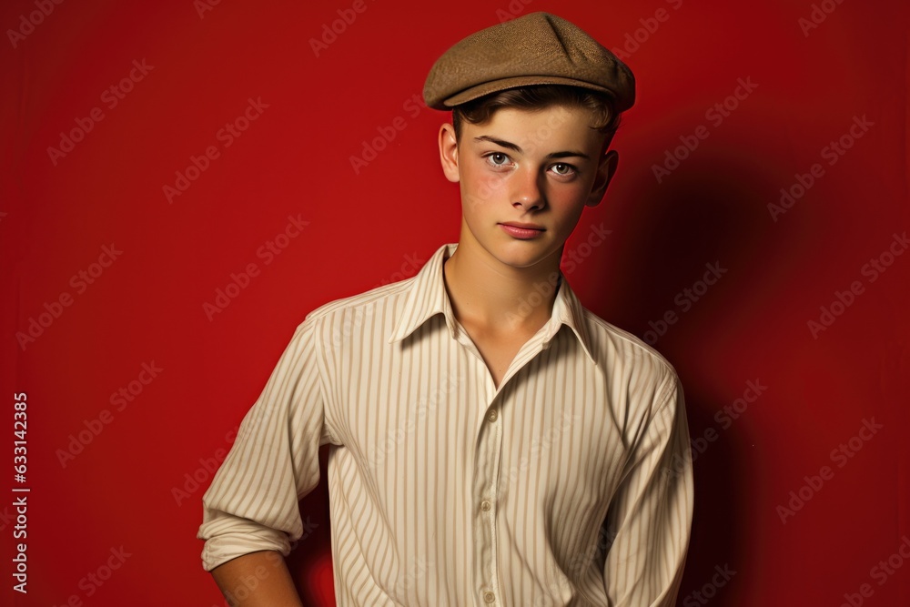 Portrait of a 1940s Teenage Boy with Space for Copy Portrait of a 1940s Teenage Boy with Space for Copy