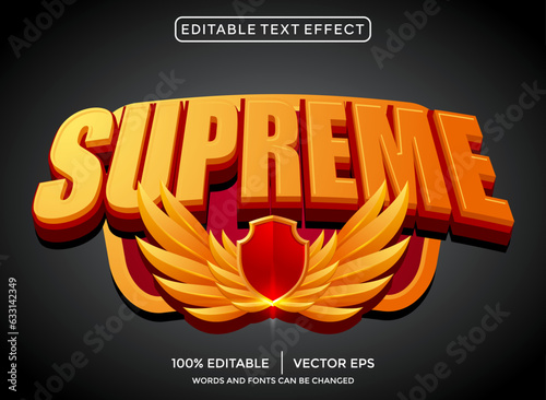 Supreme 3D editable text effect