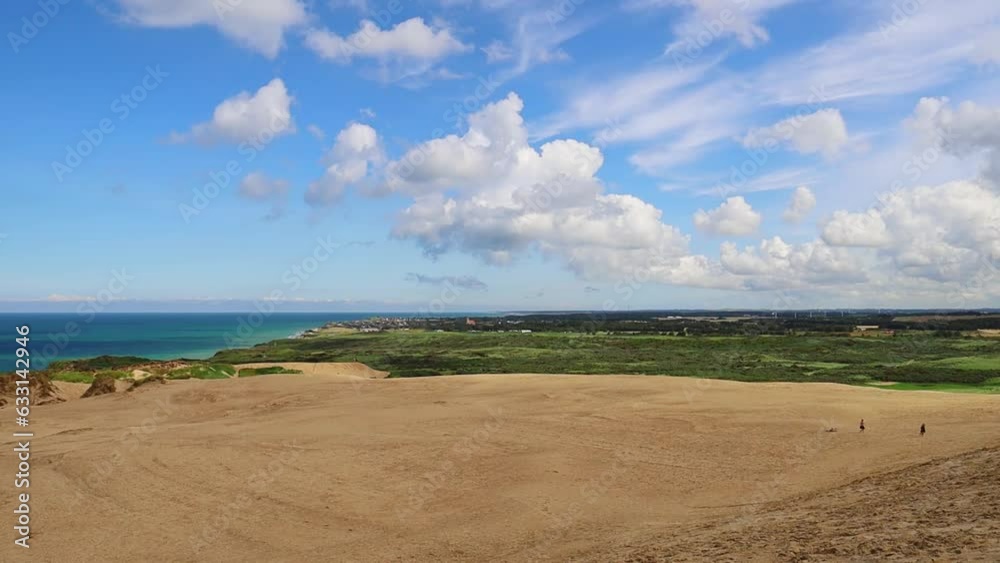 Coast of the North Sea in Rubjerg, Denmark. Beautiful landscape of sea and sand. Coast of the North Sea in Rubjerg, Denmark. Beautiful landscape of sea and sand.
