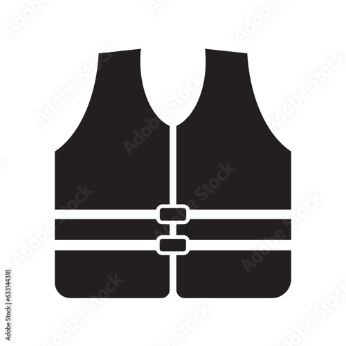 life jacket icon logo vector design template