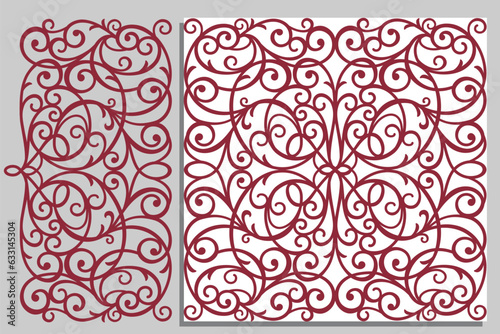 greeting card, laser cut pattern