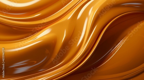 Luscious Liquid Melted Caramel Background. Generative ai