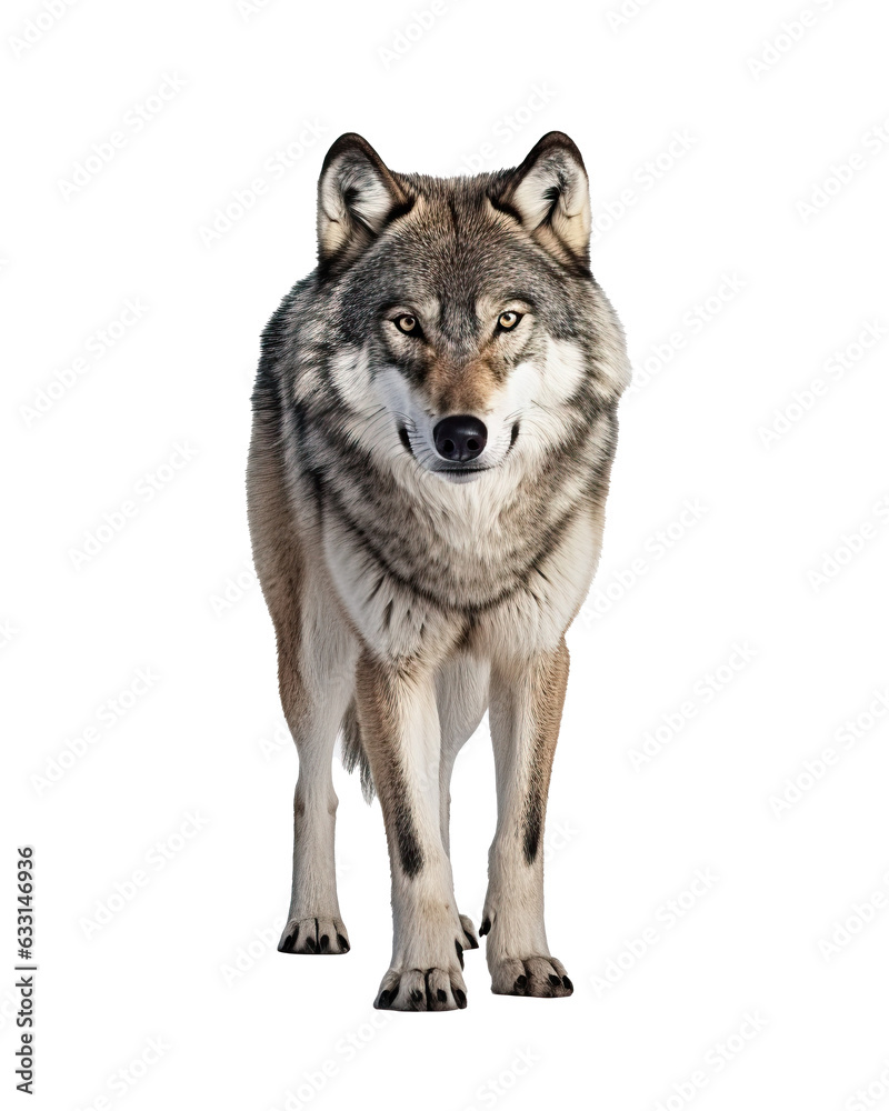 wolf isolated on white background