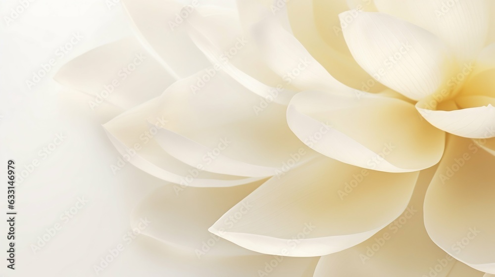Obraz premium White Lotus Banner on White Background. Generative ai
