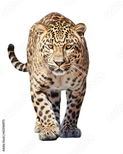 leopard isolated on white background