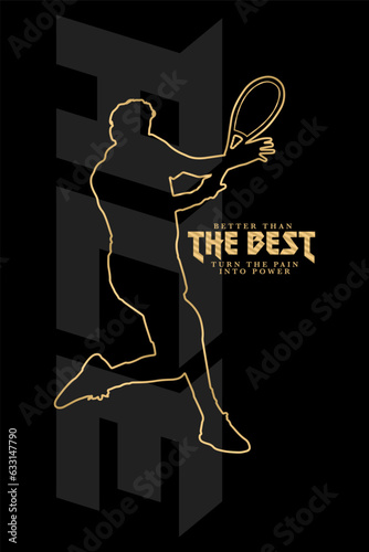 cool tennis graphic for t shirt
