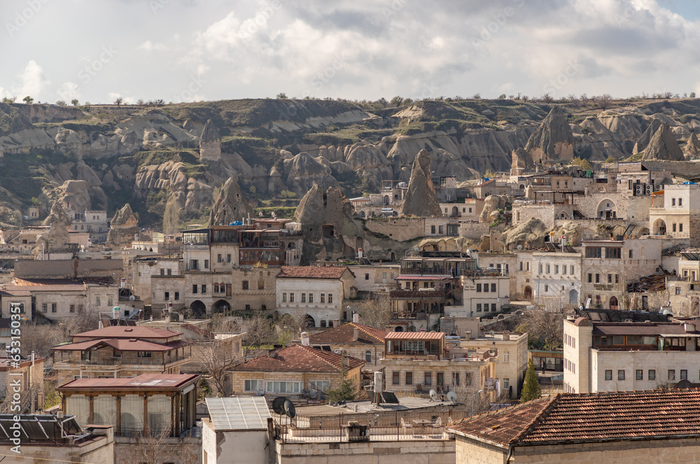 Obraz premium Goreme Town in Cappadocia