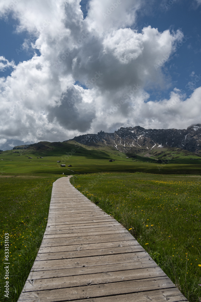 Seiser Alm, Hochebene in den Alpen, idyllisch schön Seiser Alm, Hochebene in den Alpen, idyllisch schön