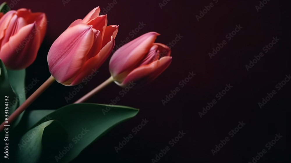 Spring tulip flower background with copy space for mothers day, women's day, sister and daughter's day Spring tulip flower background with copy space for mothers day, women's day, sister and daughter's day