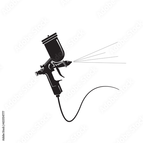 spray gun logo design,spray gun logo ilustration paint gun