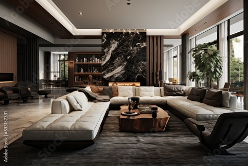 A contemporary living room design in an actual residence