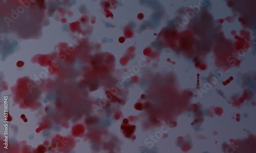 Abstract watercolor blurred spots on the white background. Blue and red colors. Seamless background.