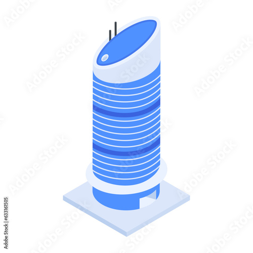 Pack of Skyscraper Buildings Isometric Icons 

