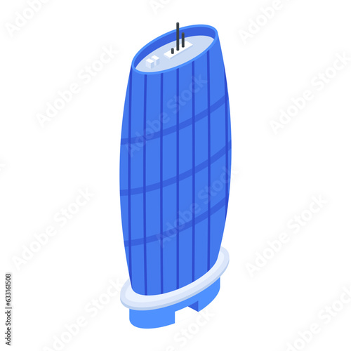Pack of Skyscraper Buildings Isometric Icons 

