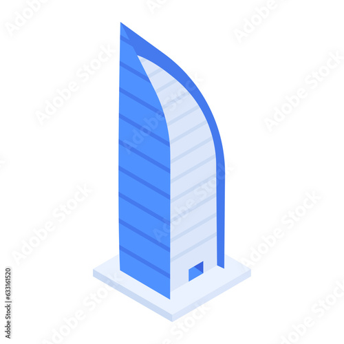 Pack of Skyscraper Buildings Isometric Icons 

