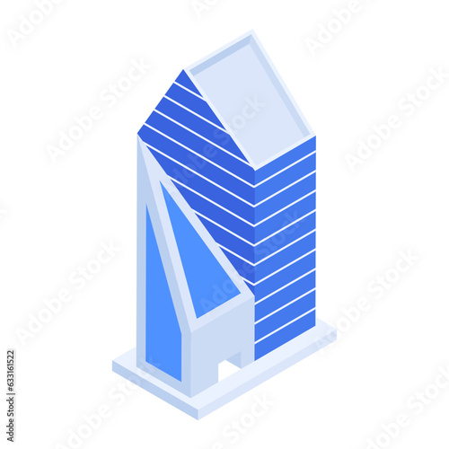 Pack of Skyscraper Buildings Isometric Icons 

