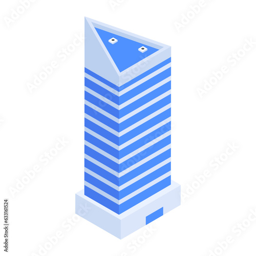 Pack of Skyscraper Buildings Isometric Icons 

