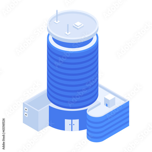 Pack of Skyscraper Buildings Isometric Icons 

