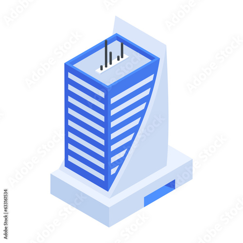 Pack of Skyscraper Buildings Isometric Icons 

