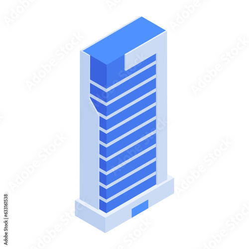 Pack of Skyscraper Buildings Isometric Icons 


