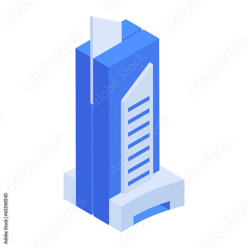 Pack of Skyscraper Buildings Isometric Icons 

