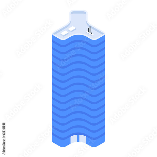 Pack of Skyscraper Buildings Isometric Icons 

