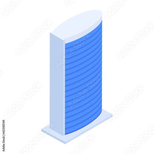 Pack of Skyscraper Buildings Isometric Icons 

