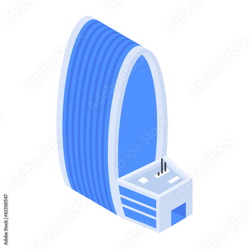 Pack of Skyscraper Buildings Isometric Icons 

