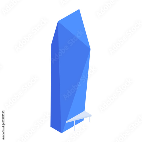 Pack of Skyscraper Buildings Isometric Icons 

