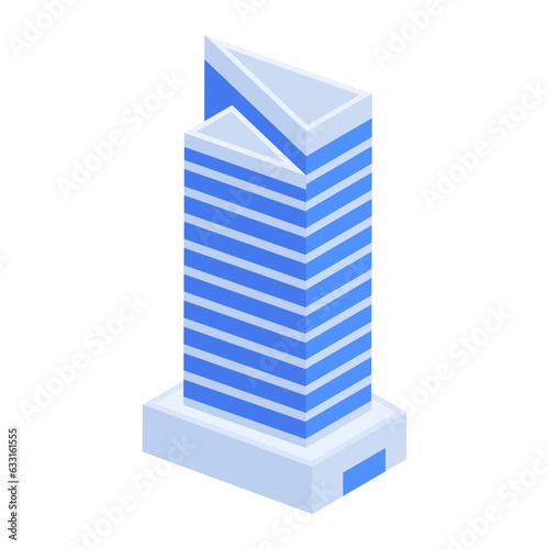 Pack of Skyscraper Buildings Isometric Icons 

