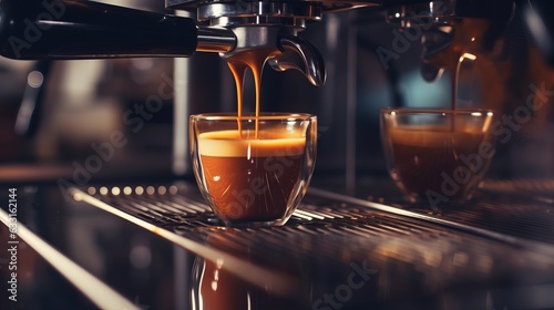 Photo of a steaming cup of coffee being poured