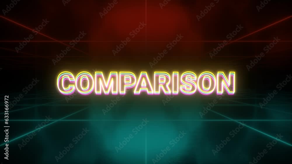 Comparison animation retro background Comparison animation retro background