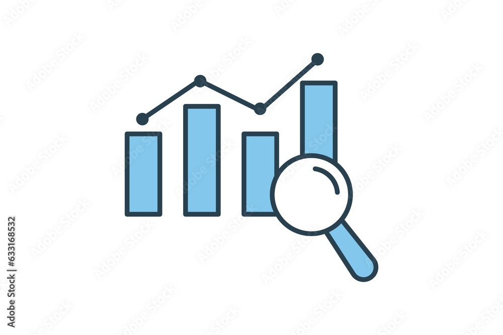 Inspection Icon. Icon related to survey. flat line icon style. Simple vector design editable
