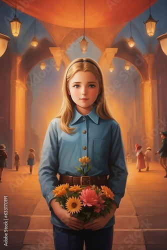 child in the garden