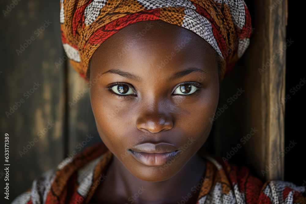 Portrait of a beautiful black woman