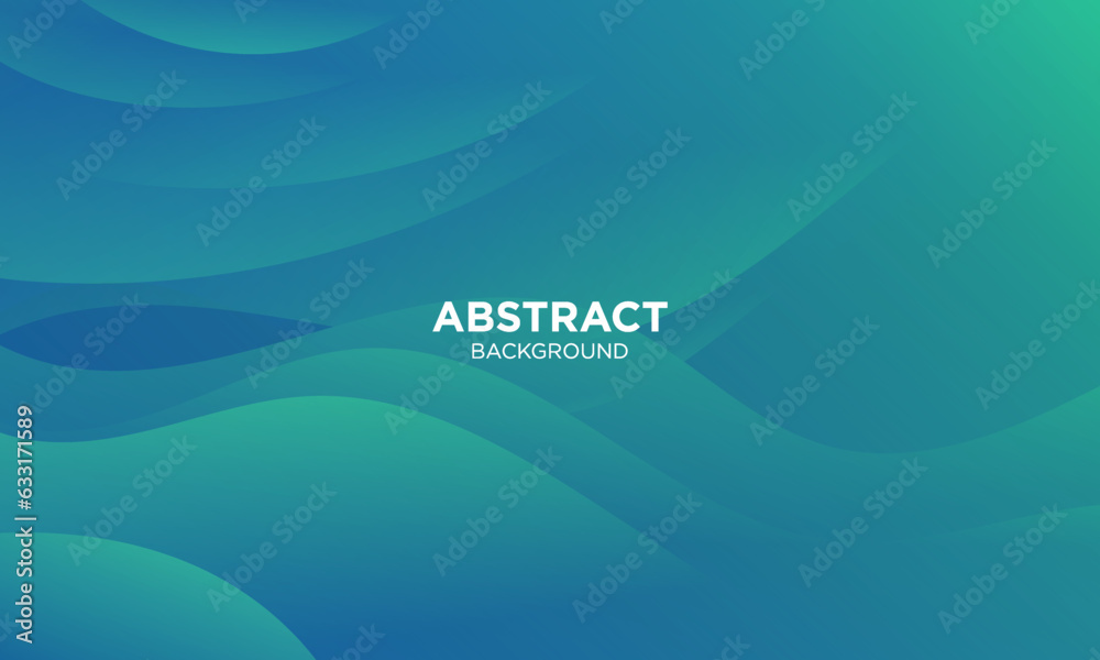 Abstract Gradient green blue liquid background. Modern background design. Dynamic Waves. Fluid shapes composition. Fit for website, banners, brochure, posters