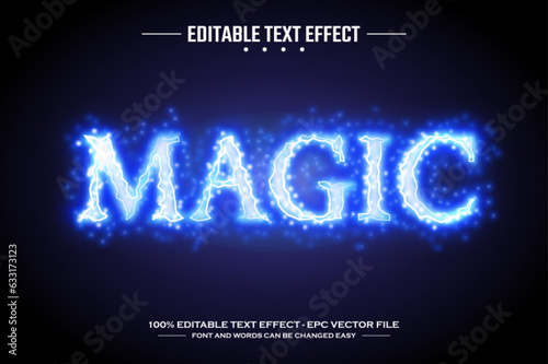 Magic 3D editable text effect template