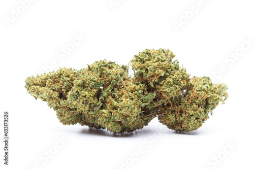 Cannabis flower isolated on white background