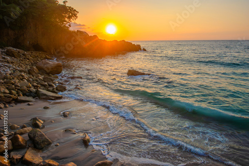 Sunset at Puerto Vallarta south shore beach photo