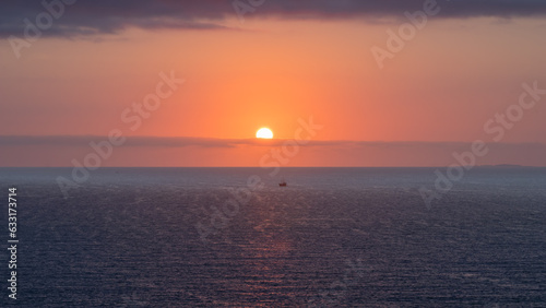 A boat in the sunset in Puerto Vallarta