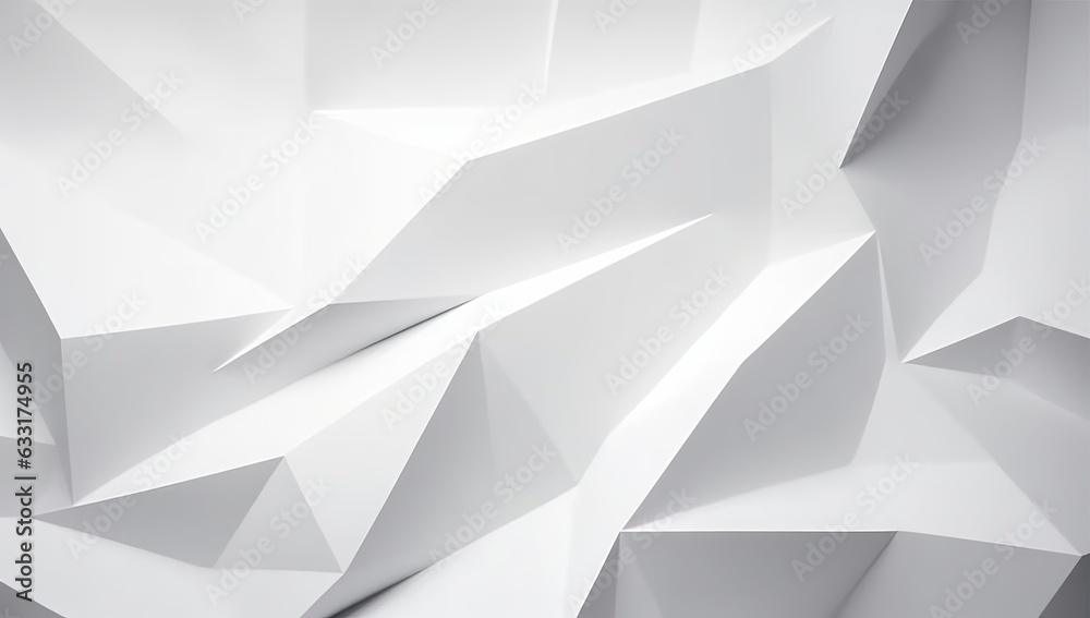 3D White Wall As A Background. Created with Generative AI technology